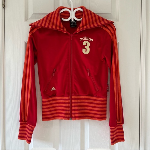 Adidas Red and Orange Women's Blazer - Picture 5 of 9